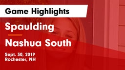 Spaulding  vs Nashua  South Game Highlights - Sept. 30, 2019