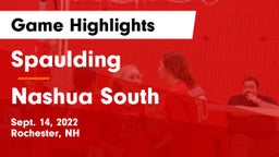 Spaulding  vs Nashua  South Game Highlights - Sept. 14, 2022