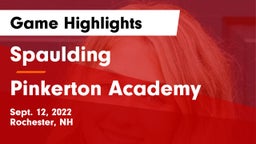 Spaulding  vs Pinkerton Academy Game Highlights - Sept. 12, 2022