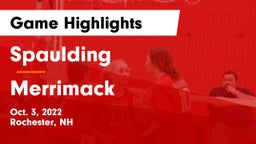 Spaulding  vs Merrimack  Game Highlights - Oct. 3, 2022