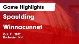 Spaulding  vs Winnacunnet  Game Highlights - Oct. 11, 2022