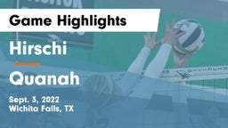 Hirschi  vs Quanah  Game Highlights - Sept. 3, 2022