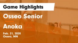 Osseo Senior  vs Anoka Game Highlights - Feb. 21, 2020