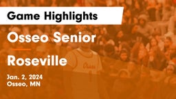Osseo Senior  vs Roseville  Game Highlights - Jan. 2, 2024