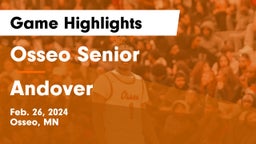 Osseo Senior  vs Andover  Game Highlights - Feb. 26, 2024