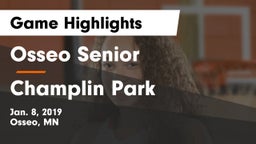 Osseo Senior  vs Champlin Park  Game Highlights - Jan. 8, 2019