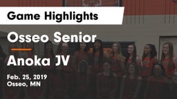 Osseo Senior  vs Anoka JV Game Highlights - Feb. 25, 2019