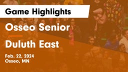 Osseo Senior  vs Duluth East  Game Highlights - Feb. 22, 2024