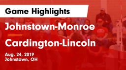 Johnstown-Monroe  vs Cardington-Lincoln  Game Highlights - Aug. 24, 2019