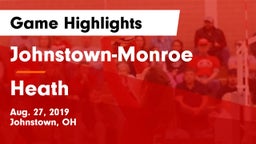 Johnstown-Monroe  vs Heath  Game Highlights - Aug. 27, 2019