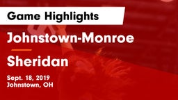 Johnstown-Monroe  vs Sheridan  Game Highlights - Sept. 18, 2019