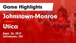 Johnstown-Monroe  vs Utica Game Highlights - Sept. 26, 2019