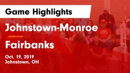Johnstown-Monroe  vs Fairbanks  Game Highlights - Oct. 19, 2019