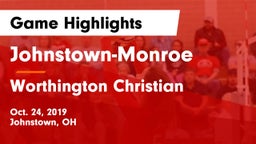 Johnstown-Monroe  vs Worthington Christian  Game Highlights - Oct. 24, 2019