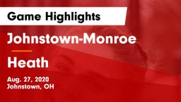Johnstown-Monroe  vs Heath  Game Highlights - Aug. 27, 2020