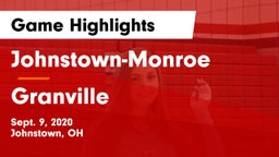 Johnstown-Monroe  vs Granville  Game Highlights - Sept. 9, 2020