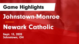 Johnstown-Monroe  vs Newark Catholic  Game Highlights - Sept. 13, 2020