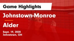 Johnstown-Monroe  vs Alder  Game Highlights - Sept. 19, 2020