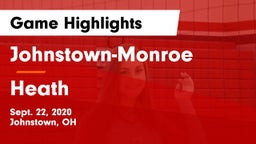 Johnstown-Monroe  vs Heath  Game Highlights - Sept. 22, 2020
