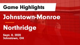 Johnstown-Monroe  vs Northridge  Game Highlights - Sept. 8, 2020