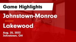 Johnstown-Monroe  vs Lakewood  Game Highlights - Aug. 25, 2022