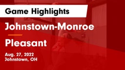 Johnstown-Monroe  vs Pleasant  Game Highlights - Aug. 27, 2022