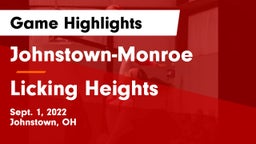 Johnstown-Monroe  vs Licking Heights  Game Highlights - Sept. 1, 2022