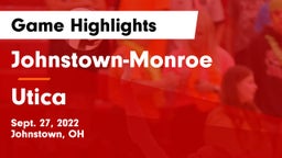 Johnstown-Monroe  vs Utica  Game Highlights - Sept. 27, 2022