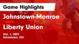 Johnstown-Monroe  vs Liberty Union Game Highlights - Oct. 1, 2022