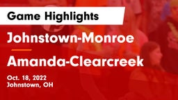 Johnstown-Monroe  vs Amanda-Clearcreek  Game Highlights - Oct. 18, 2022