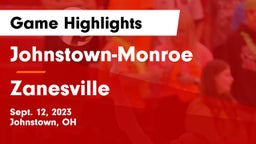 Johnstown-Monroe  vs Zanesville  Game Highlights - Sept. 12, 2023