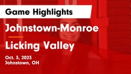 Johnstown-Monroe  vs Licking Valley  Game Highlights - Oct. 3, 2023