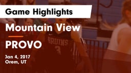Mountain View  vs PROVO  Game Highlights - Jan 4, 2017