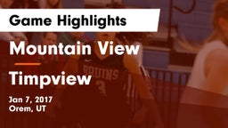 Mountain View  vs Timpview  Game Highlights - Jan 7, 2017