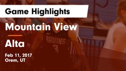 Mountain View  vs Alta  Game Highlights - Feb 11, 2017