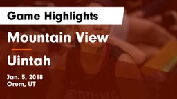 Mountain View  vs Uintah  Game Highlights - Jan. 5, 2018