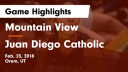 Mountain View  vs Juan Diego Catholic  Game Highlights - Feb. 23, 2018
