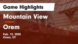 Mountain View  vs Orem  Game Highlights - Feb. 12, 2020