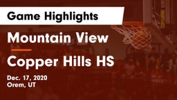 Mountain View  vs Copper Hills HS Game Highlights - Dec. 17, 2020