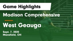 Madison Comprehensive  vs West Geauga  Game Highlights - Sept. 7, 2020