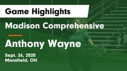 Madison Comprehensive  vs Anthony Wayne  Game Highlights - Sept. 26, 2020