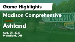 Madison Comprehensive  vs Ashland  Game Highlights - Aug. 25, 2022