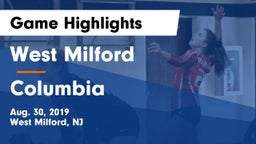 West Milford  vs Columbia  Game Highlights - Aug. 30, 2019