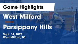 West Milford  vs Parsippany Hills  Game Highlights - Sept. 14, 2019