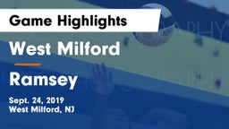 West Milford  vs Ramsey  Game Highlights - Sept. 24, 2019