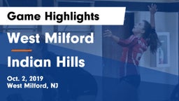 West Milford  vs Indian Hills  Game Highlights - Oct. 2, 2019
