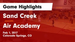 Sand Creek  vs Air Academy  Game Highlights - Feb 1, 2017