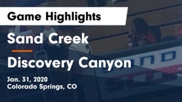 Sand Creek  vs Discovery Canyon  Game Highlights - Jan. 31, 2020