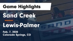 Sand Creek  vs Lewis-Palmer  Game Highlights - Feb. 7, 2020