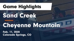 Sand Creek  vs Cheyenne Mountain  Game Highlights - Feb. 11, 2020